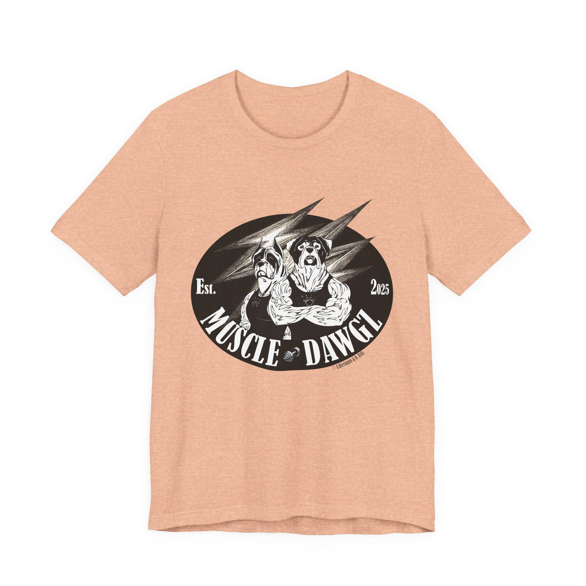 Muscle Dawgz Tee — Vintage Dog Gym Graphic T-Shirt