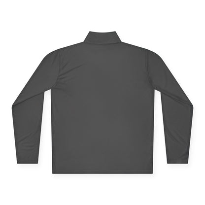 Quarter-Zip Pullover — Vintage Floral Crest Chest Logo