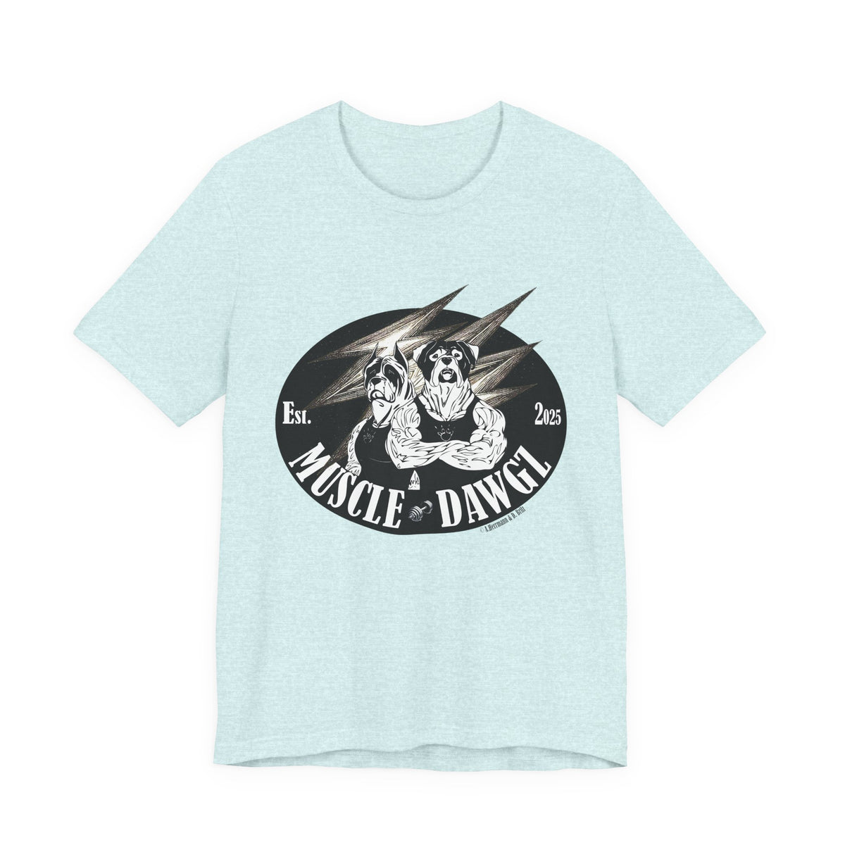 Muscle Dawgz Tee — Vintage Dog Gym Graphic T-Shirt