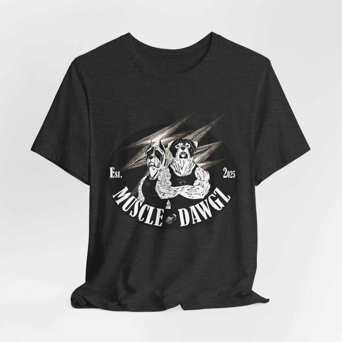 Muscle Dawgz Tee — Vintage Dog Gym Graphic T-Shirt