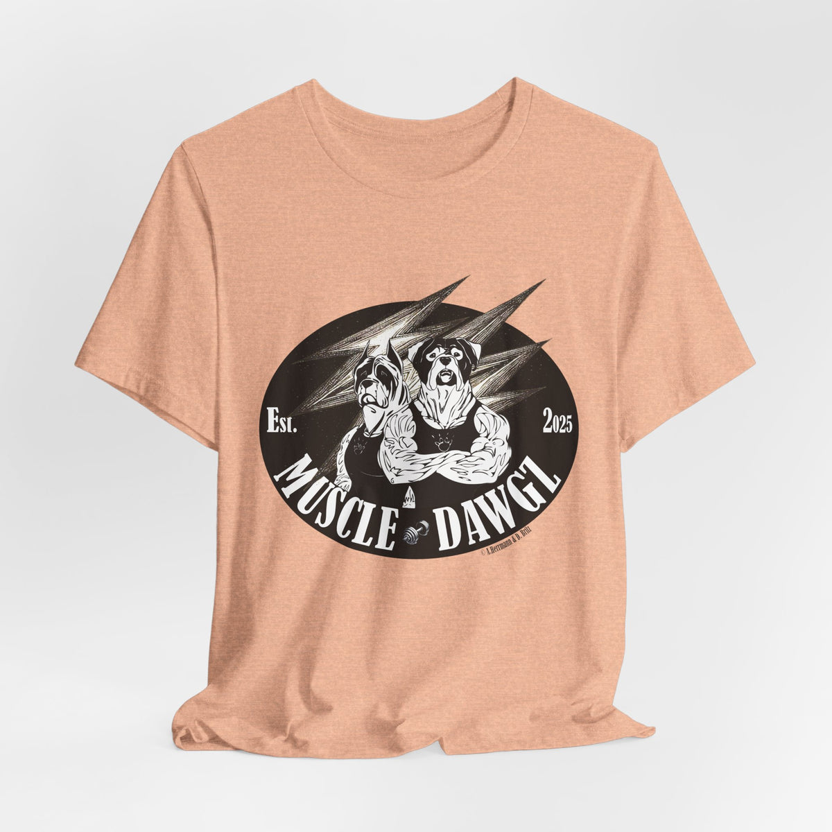 Muscle Dawgz Tee — Vintage Dog Gym Graphic T-Shirt