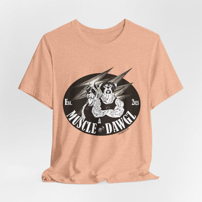 Muscle Dawgz Tee — Vintage Dog Gym Graphic T-Shirt