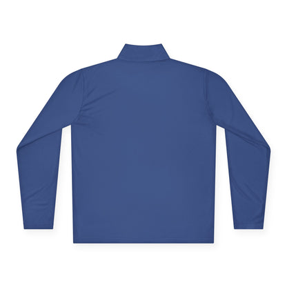 Quarter-Zip Pullover — Vintage Floral Crest Chest Logo