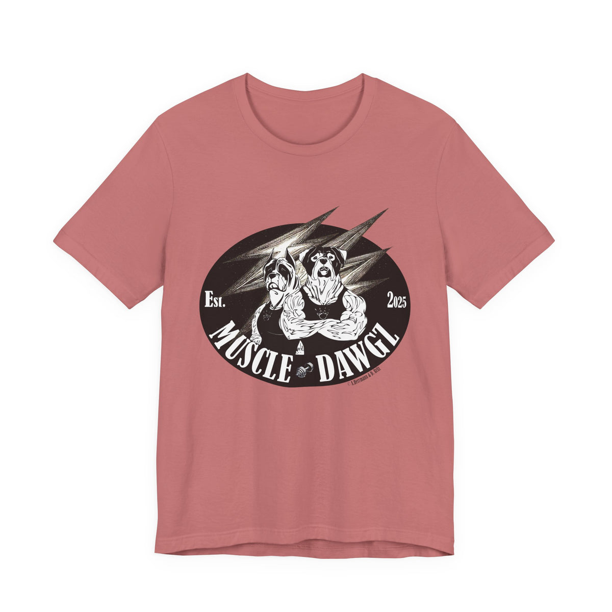Muscle Dawgz Tee — Vintage Dog Gym Graphic T-Shirt