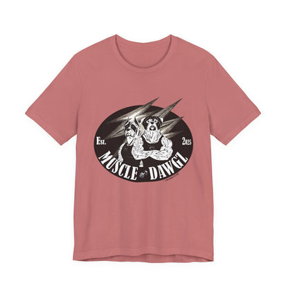 Muscle Dawgz Tee — Vintage Dog Gym Graphic T-Shirt