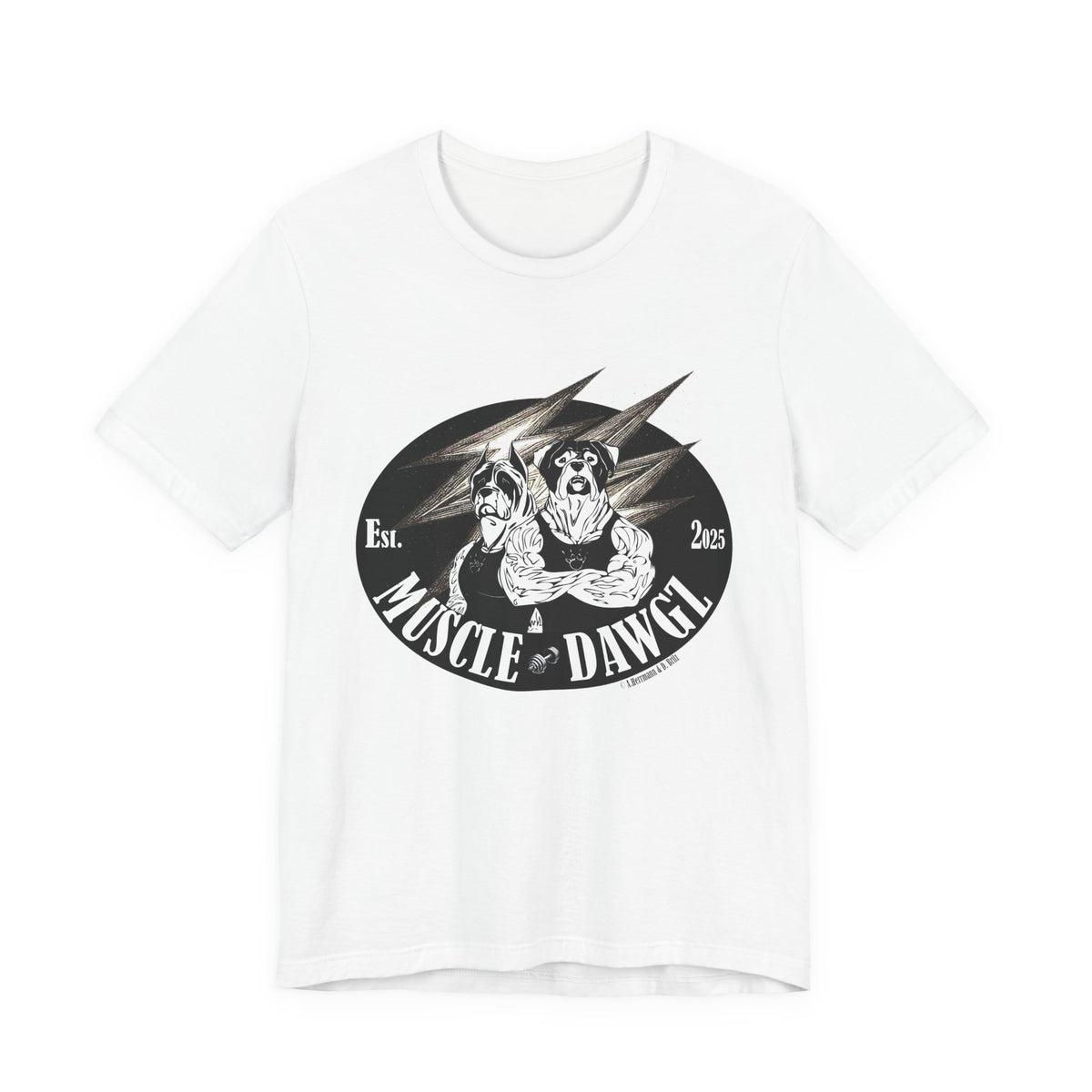 Muscle Dawgz Tee — Vintage Dog Gym Graphic T-Shirt