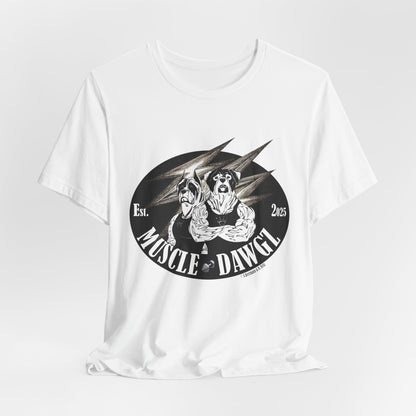 Muscle Dawgz Tee — Vintage Dog Gym Graphic T-Shirt