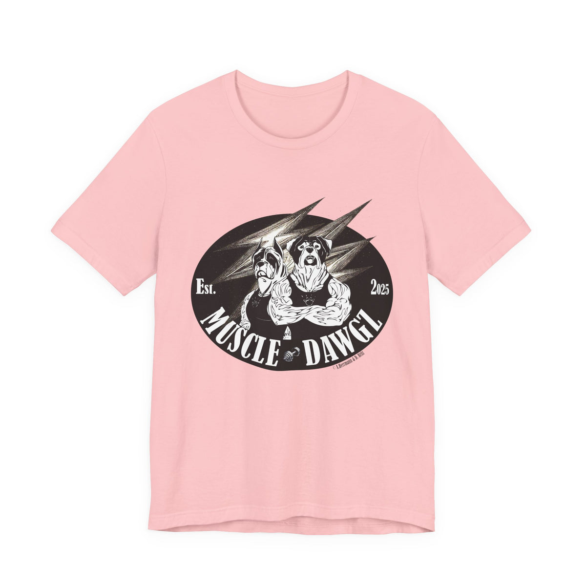 Muscle Dawgz Tee — Vintage Dog Gym Graphic T-Shirt