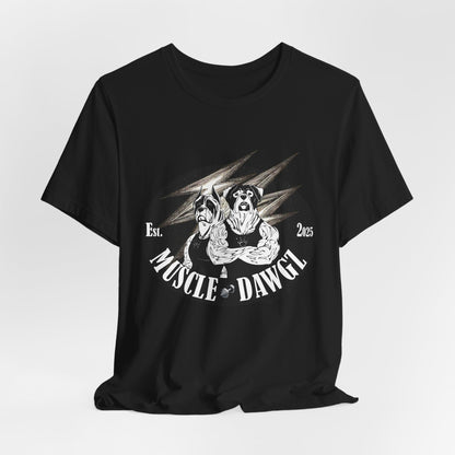 Muscle Dawgz Tee — Vintage Dog Gym Graphic T-Shirt