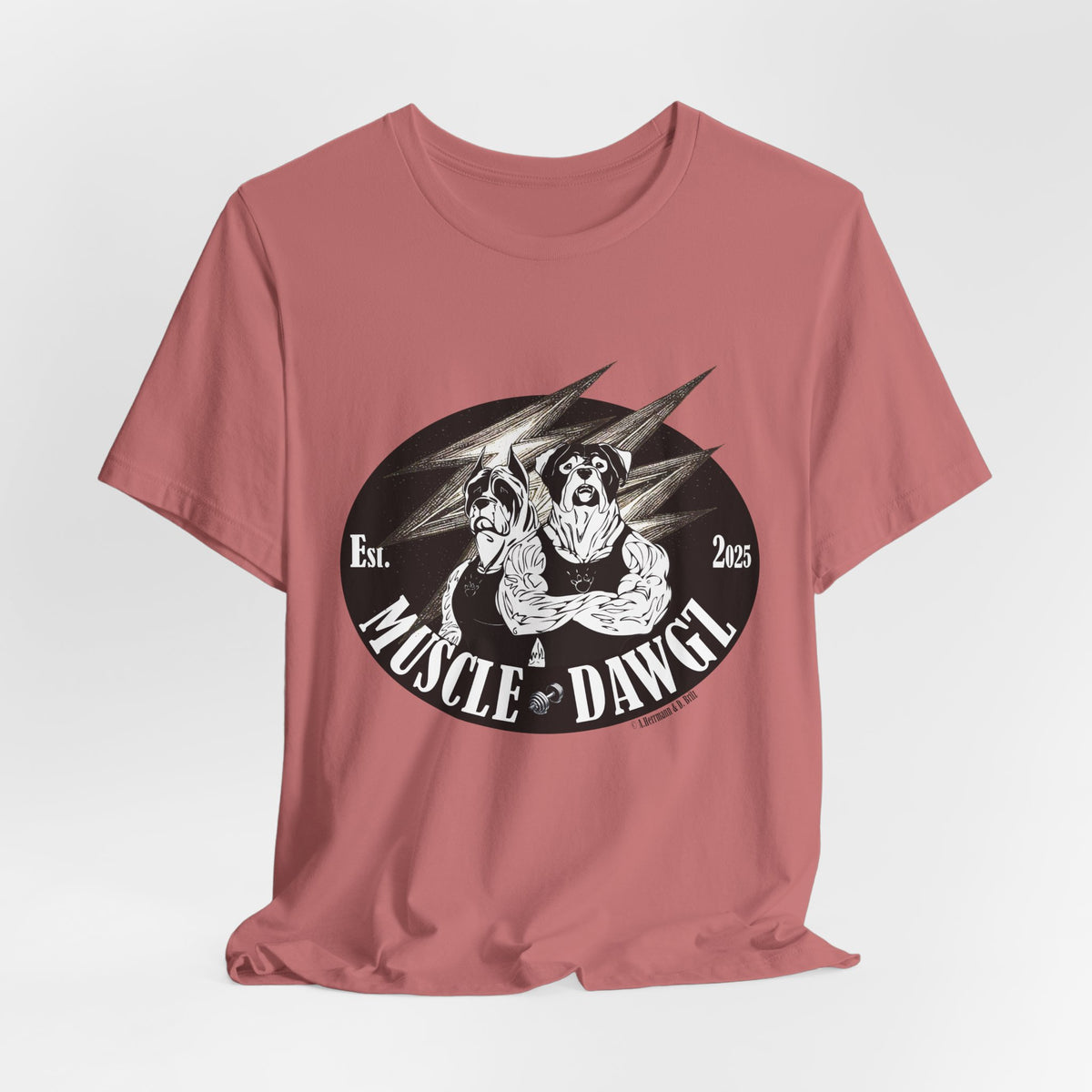 Muscle Dawgz Tee — Vintage Dog Gym Graphic T-Shirt