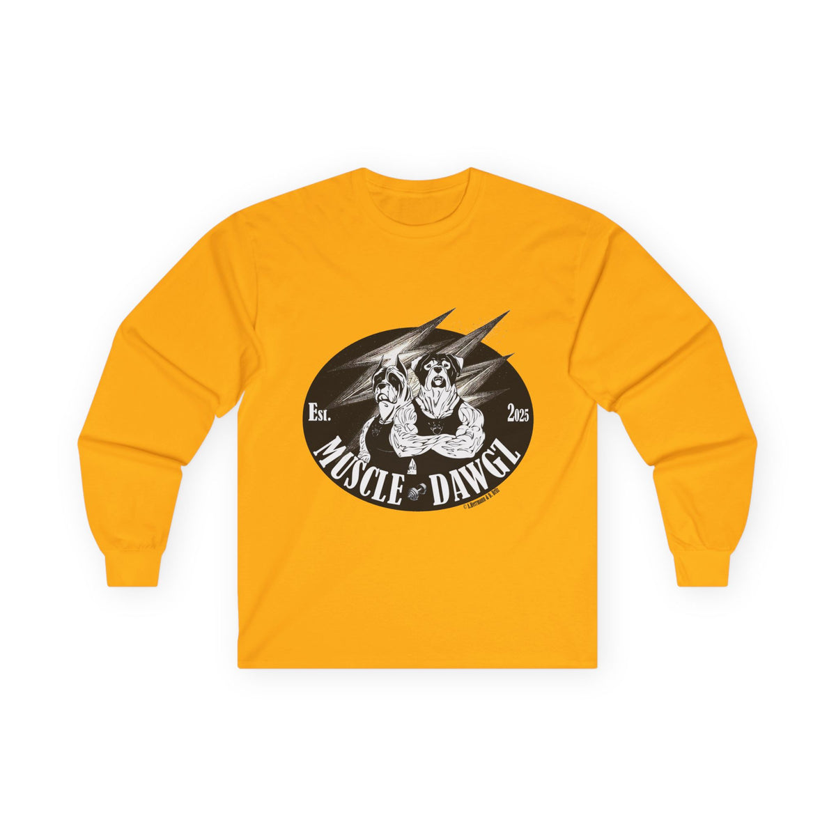 Muscle Dawgz Graphic Long Sleeve Tee