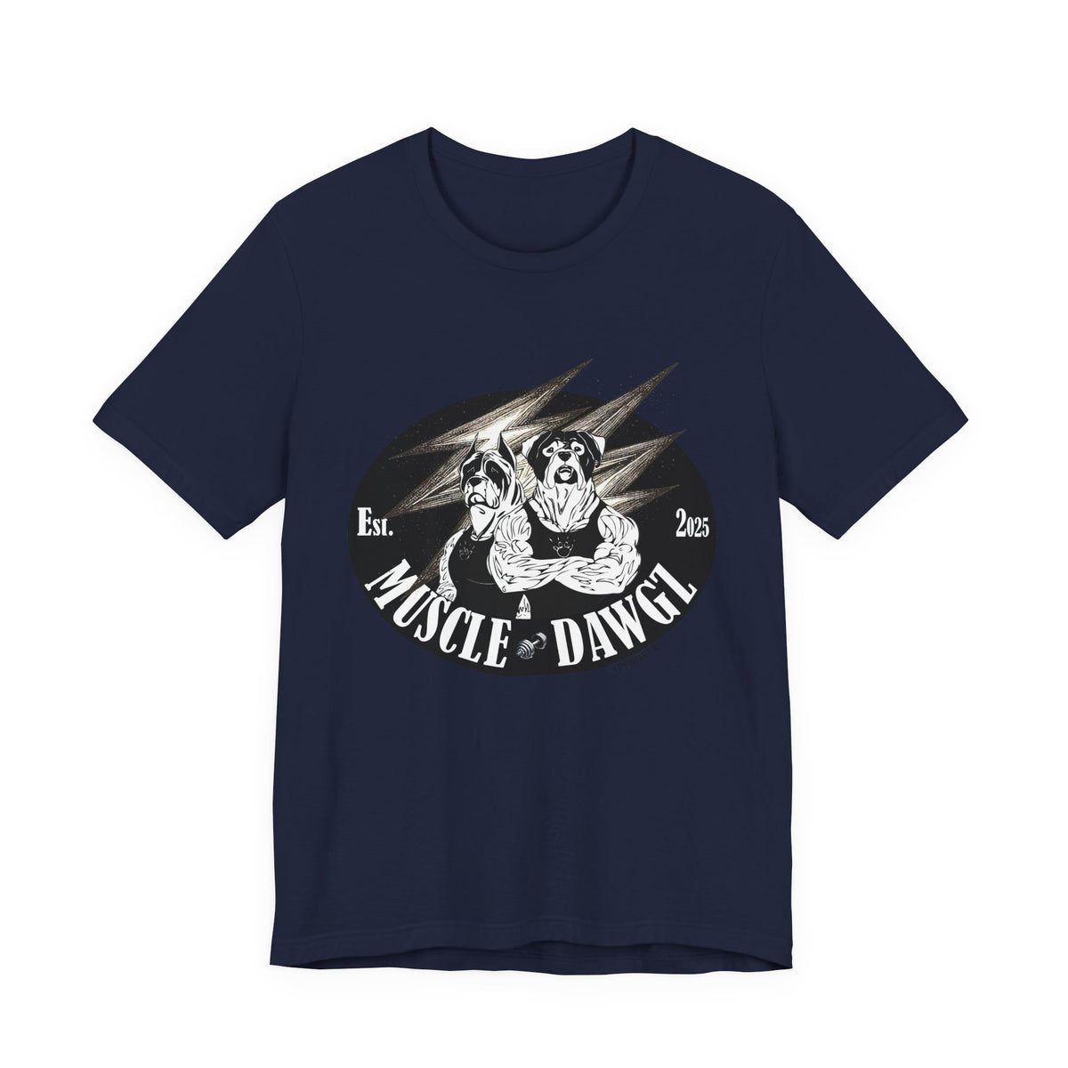 Muscle Dawgz Tee — Vintage Dog Gym Graphic T-Shirt