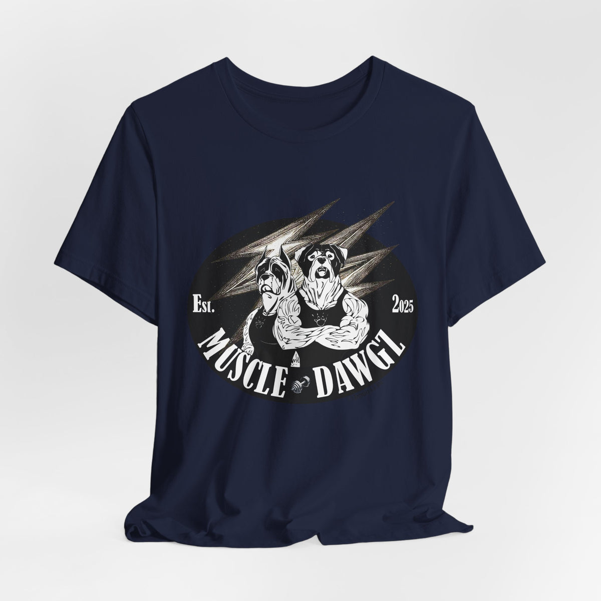 Muscle Dawgz Tee — Vintage Dog Gym Graphic T-Shirt