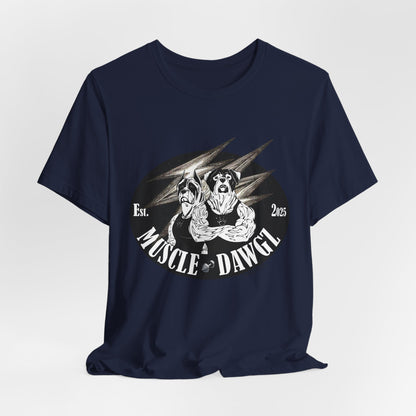 Muscle Dawgz Tee — Vintage Dog Gym Graphic T-Shirt