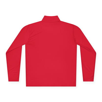 Quarter-Zip Pullover — Vintage Floral Crest Chest Logo