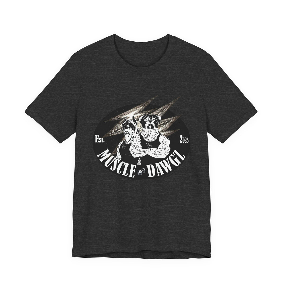 Muscle Dawgz Tee — Vintage Dog Gym Graphic T-Shirt