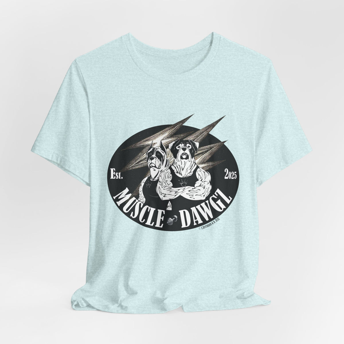 Muscle Dawgz Tee — Vintage Dog Gym Graphic T-Shirt