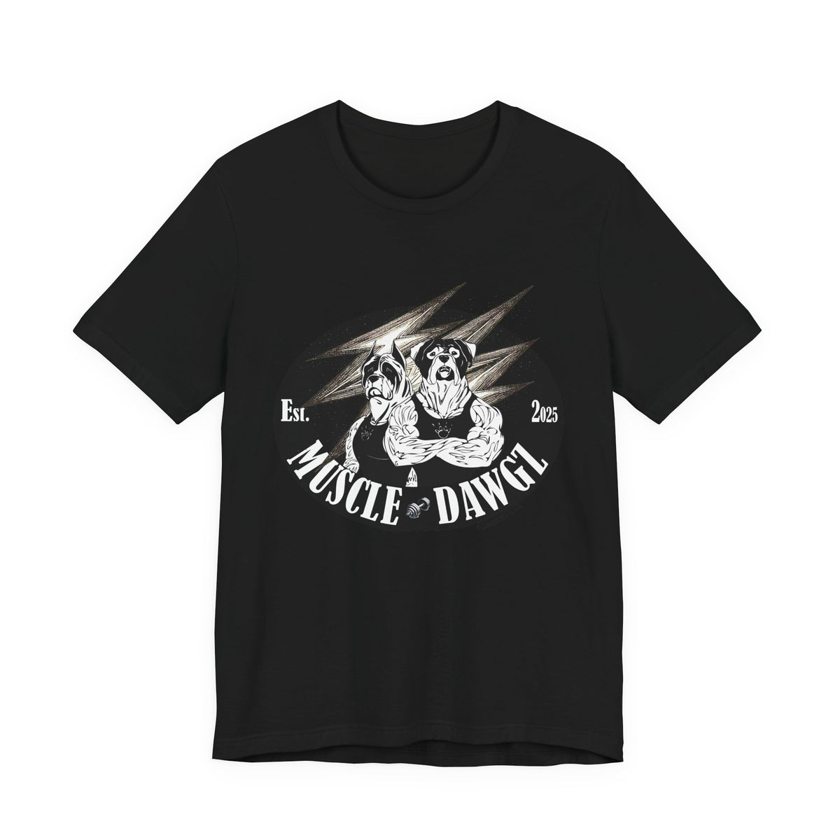 Muscle Dawgz Tee — Vintage Dog Gym Graphic T-Shirt