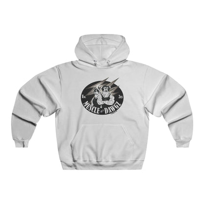 Muscle Dawg Retro Skull Hoodie — Vintage Gym Weightlifting Sweatshirt