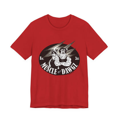 Muscle Dawgz Tee — Vintage Dog Gym Graphic T-Shirt